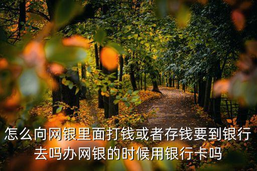 怎么向網(wǎng)銀里面打錢或者存錢要到銀行去嗎辦網(wǎng)銀的時(shí)候用銀行卡嗎