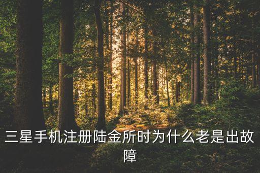 三星手機(jī)注冊(cè)陸金所時(shí)為什么老是出故障