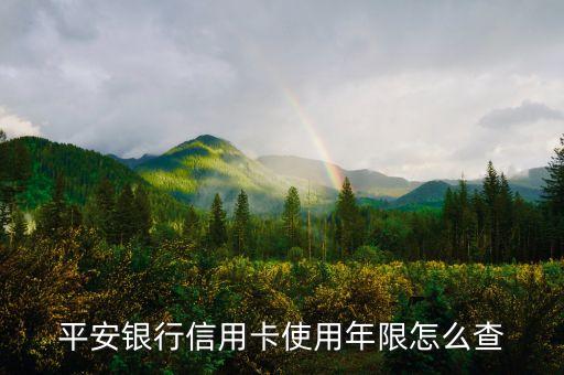 平安銀行信用卡使用年限怎么查