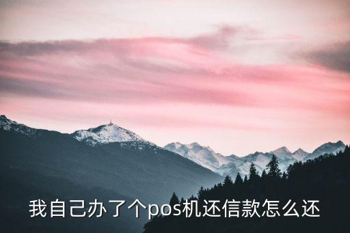 自己有pos機怎么還款，pos機怎么還信用卡