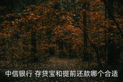 中信銀行 存貸寶和提前還款哪個合適