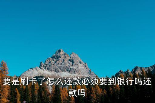 要是刷卡了怎么還款必須要到銀行嗎還款嗎