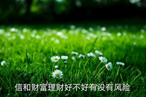 信和財(cái)富 怎么樣，信和財(cái)富理財(cái)好不好有沒有風(fēng)險(xiǎn)