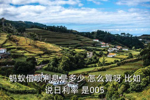 螞蟻借唄利息300怎么算的，螞蟻借唄利息是多少 怎么算呀 比如說日利率 是005