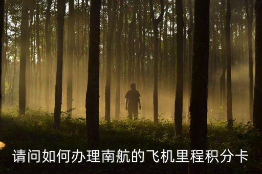 南航積分卡怎么辦理，請(qǐng)問(wèn)怎么辦理航空公司的積分卡