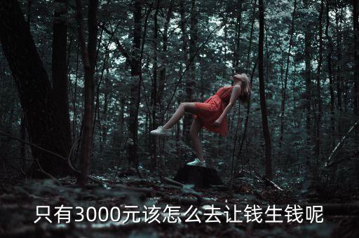 只有3000元該怎么去讓錢生錢呢