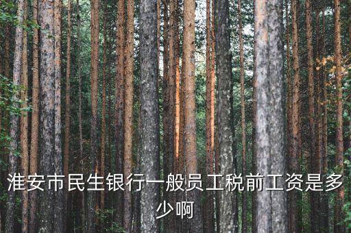 民生銀行淮安分行 待遇怎么樣，淮安市民生銀行一般員工稅前工資是多少啊