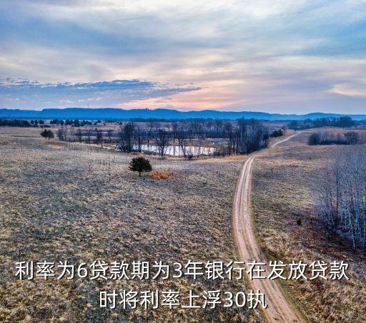 利率為6貸款期為3年銀行在發(fā)放貸款時將利率上浮30執(zhí)