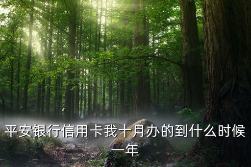 平安信用卡怎么算一年，平安信用卡的年費 怎么算的