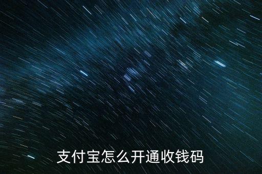 支付寶怎么開通收錢碼
