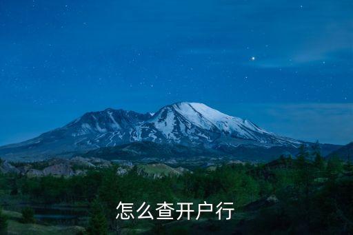 怎么查個(gè)人的開(kāi)戶(hù)行，怎么查開(kāi)戶(hù)行