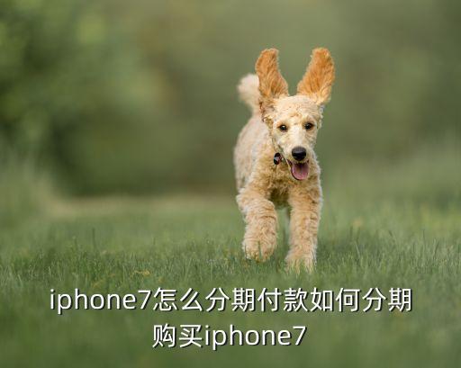iphone7怎么分期付款如何分期購買iphone7