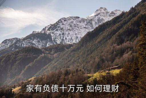 家有負債十萬元 如何理財