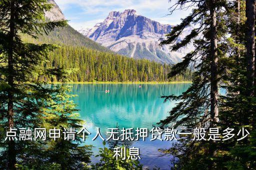 點(diǎn)融網(wǎng)借錢(qián)利息怎么算，點(diǎn)融網(wǎng)申請(qǐng)個(gè)人無(wú)抵押貸款一般是多少利息