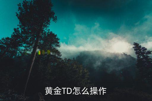 黃金t d交易怎么操作，黃金怎么操作買賣
