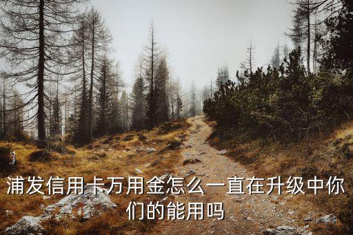 浦發(fā)信用卡萬用金怎么一直在升級中你們的能用嗎