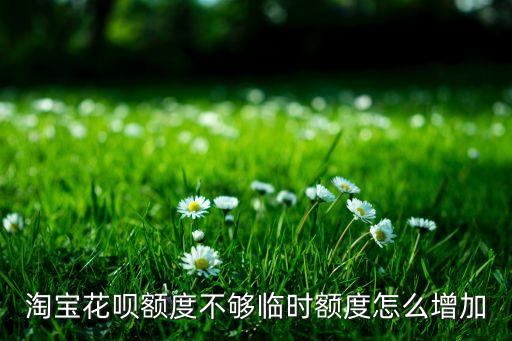 花唄臨時額度怎么提升額度多少錢，淘寶花唄額度不夠臨時額度怎么增加