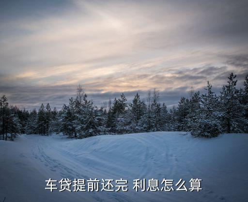 車貸提前還完 利息怎么算