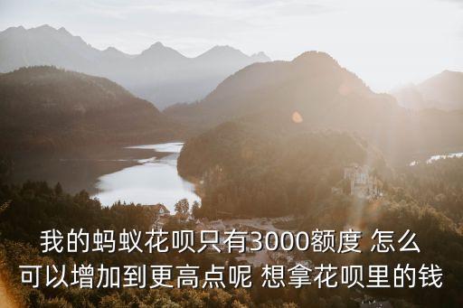 螞蟻花唄3000額度怎么提升，支付寶螞蟻花唄的額度怎么提高只有3000