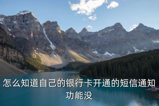 怎么知道自己的銀行卡開通的短信通知功能沒