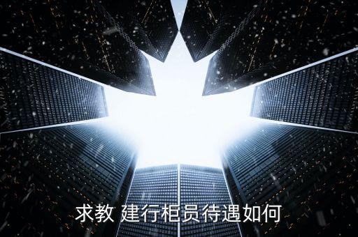 求教 建行柜員待遇如何