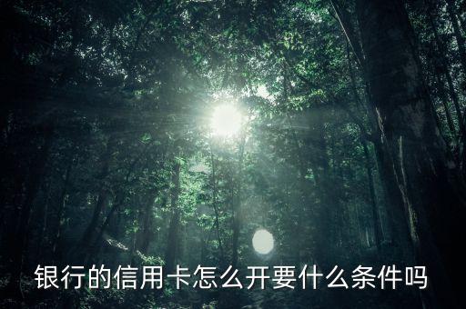 銀行的信用卡怎么開要什么條件嗎