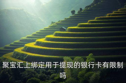 聚寶匯上綁定用于提現(xiàn)的銀行卡有限制嗎