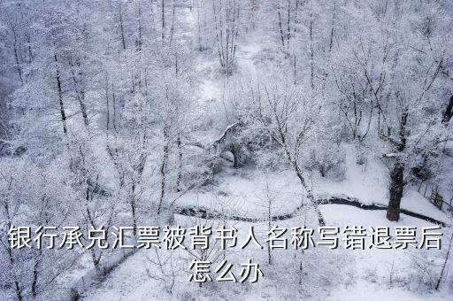 承兌背書有誤票退回來怎么辦，銀行承兌匯票錯的太多被退回來了怎么辦