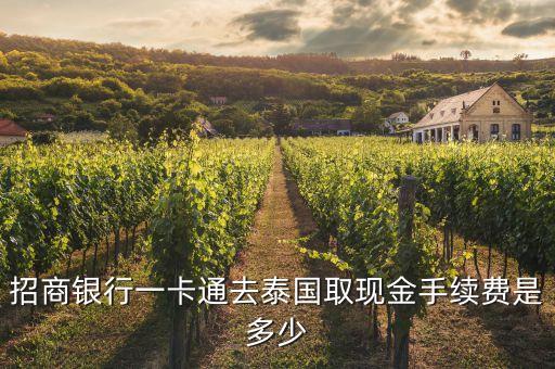 招商銀行一卡通去泰國取現(xiàn)金手續(xù)費是多少