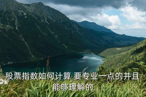 股票指數(shù)怎么算出來的，股票指數(shù)如何計算 要專業(yè)一點(diǎn)的并且能夠理解的