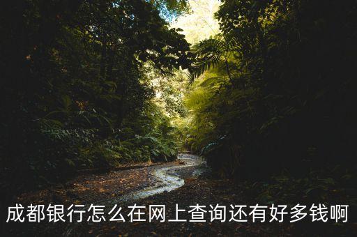 成都銀行怎么查余額查詢，成都銀行金卡余額查詢?cè)趺床榘?/></a></span><span id=