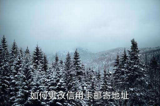 如何更改信用卡郵寄地址