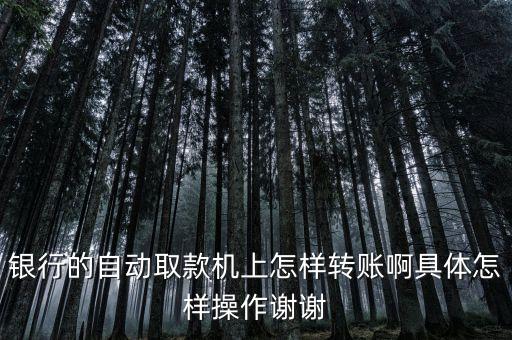 銀行的自動取款機上怎樣轉(zhuǎn)賬啊具體怎樣操作謝謝