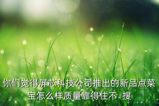 點期寶怎么樣，你們覺得屏芯科技公司推出的新品點菜寶怎么樣質(zhì)量靠得住不  搜