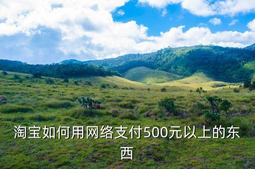 淘寶大額訂單怎么支付，如何在淘寶上付大筆錢