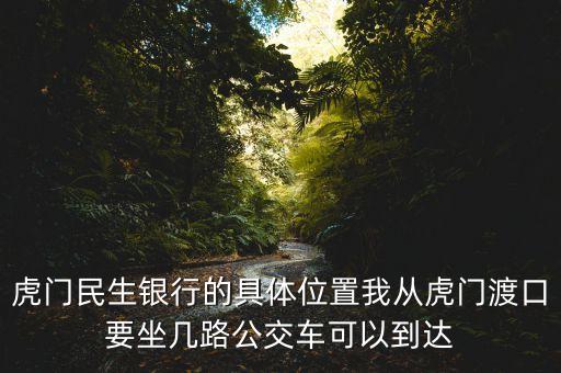 虎門民生銀行的具體位置我從虎門渡口要坐幾路公交車可以到達