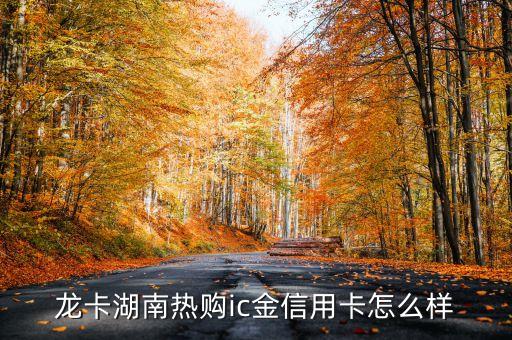 龍卡湖南熱購(gòu)ic金信用卡怎么樣
