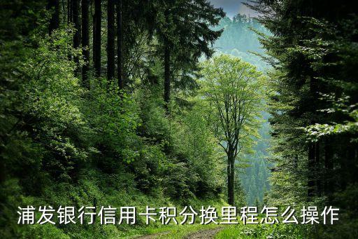 信用卡送里程怎么用，浦發(fā)銀行信用卡積分換里程怎么操作