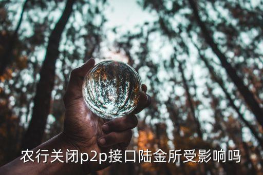 農(nóng)行關(guān)閉p2p接口陸金所受影響嗎