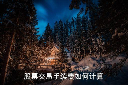 股票交易手續(xù)費(fèi)如何計(jì)算