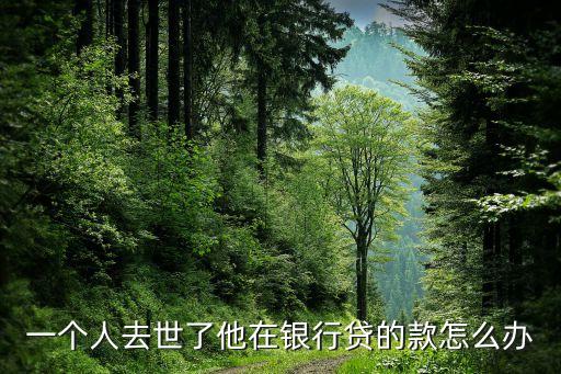 一個(gè)人去世了他在銀行貸的款怎么辦