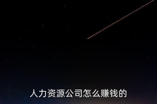 人力資源公司怎么賺錢的