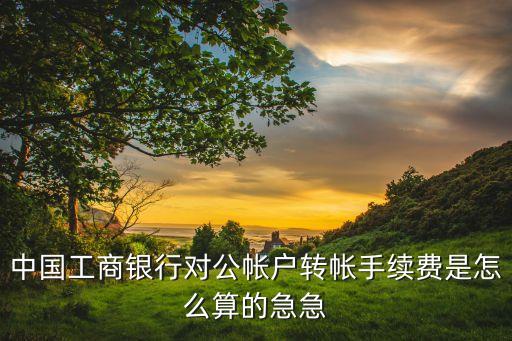 中國(guó)工商銀行對(duì)公帳戶轉(zhuǎn)帳手續(xù)費(fèi)是怎么算的急急