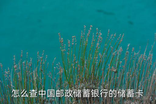 怎么看郵政銀行卡的，郵政怎么查銀行卡號