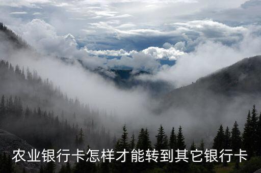 農(nóng)行卡怎么轉(zhuǎn)賬給別的銀行卡，農(nóng)行怎么給其他銀行匯款