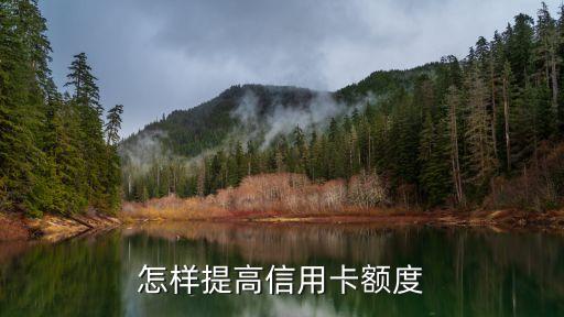怎樣提高信用卡額度