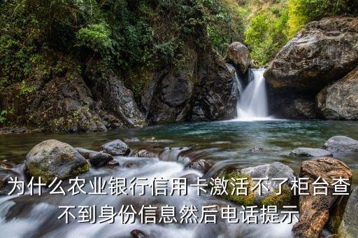 為什么農(nóng)業(yè)銀行信用卡激活不了柜臺(tái)查不到身份信息然后電話提示