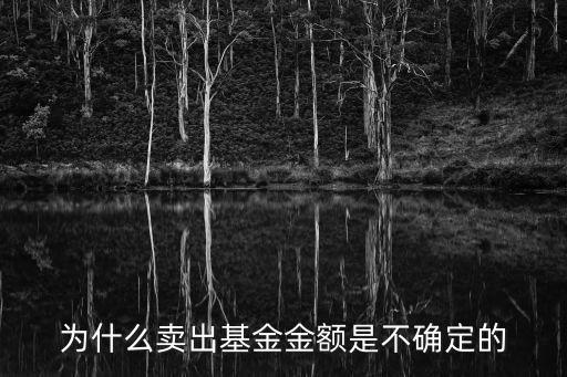 為什么賣出基金金額是不確定的