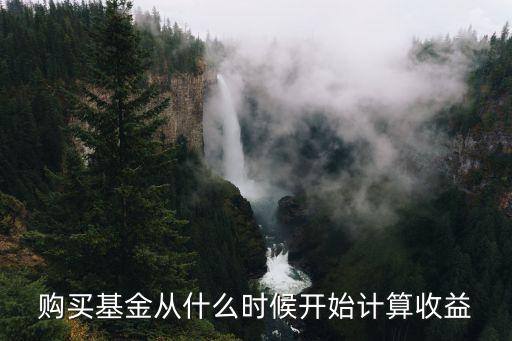購買基金從什么時候開始計算收益