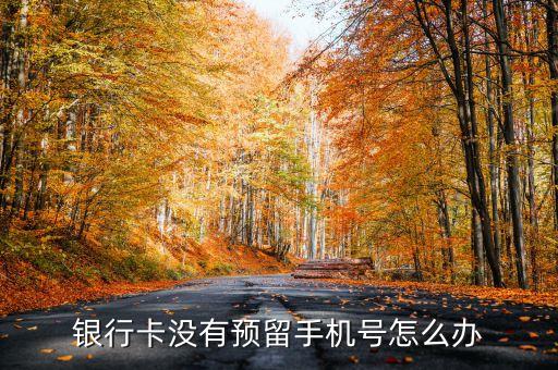 銀行卡沒有預留手機號怎么辦